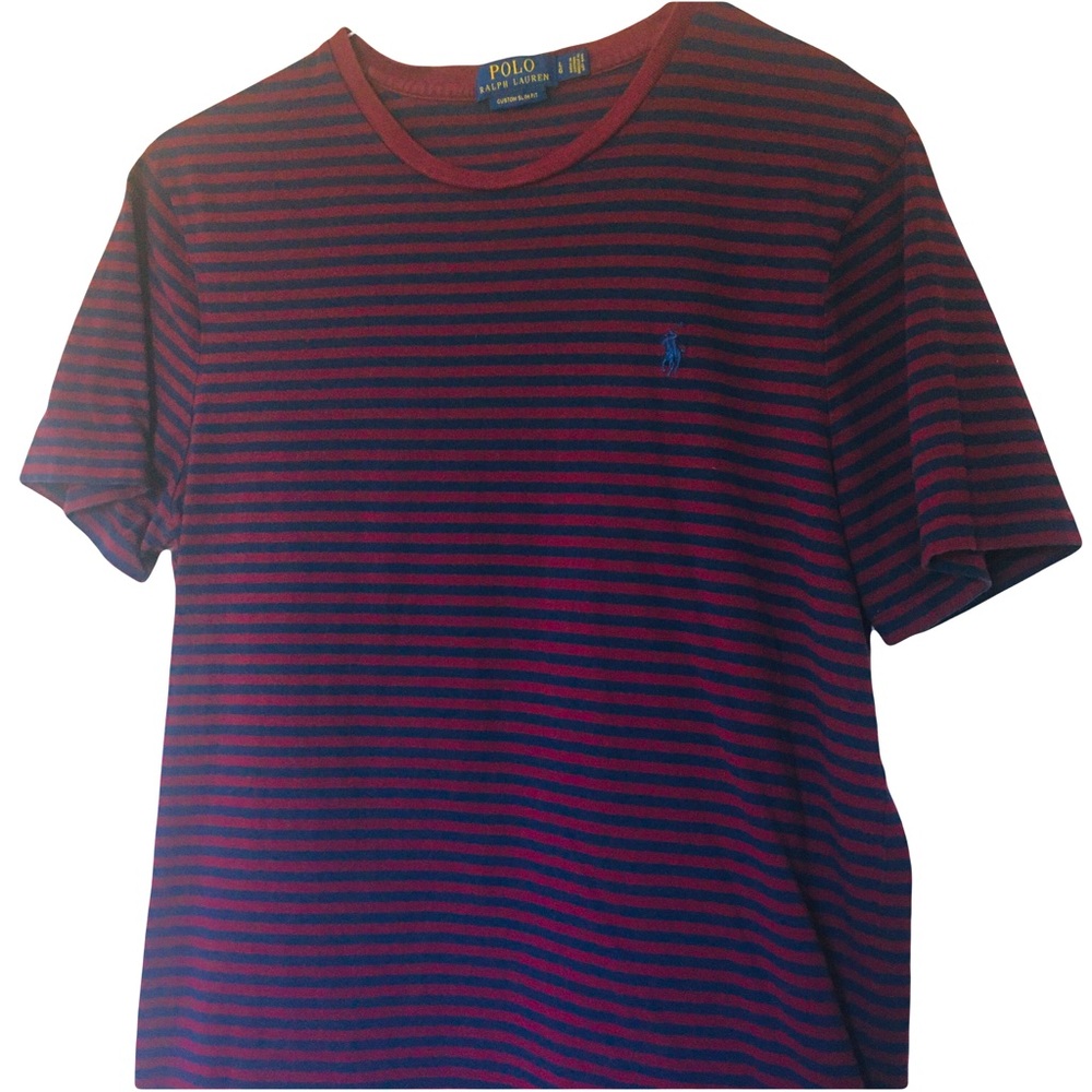 VTG Polo Ralph Lauren 100% Cotton Custom Slim Fit Striped Tee, Long, Large